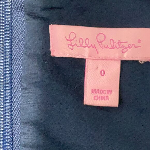 Lilly Pulitzer Chic Navy Dress with Gold Details - Picture 12 of 16